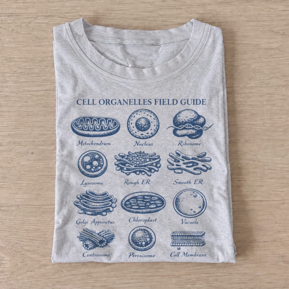 Cell organelles field guide t shirt gray20cell organelle guide.webp