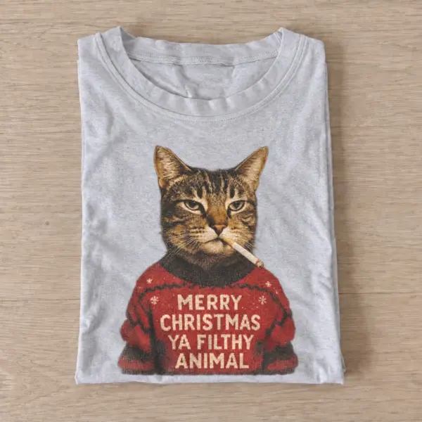 Cheeky christmas cat filthy animal t shirt gray20cheeky christmas cat.webp