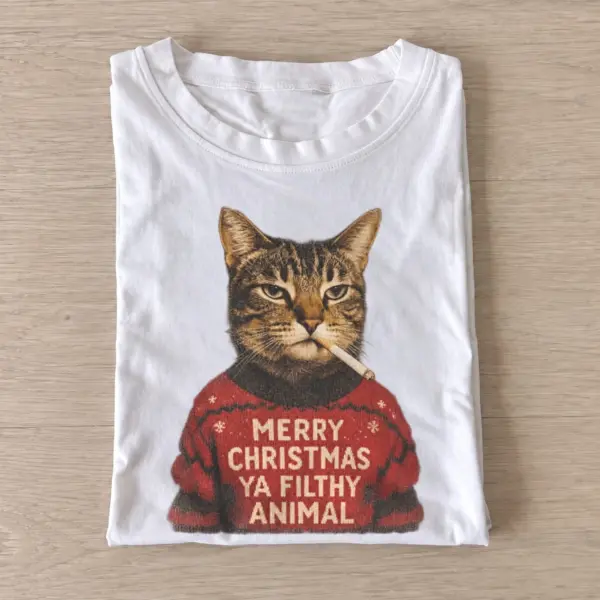 Cheeky christmas cat filthy animal t shirt white20cheeky christmas cat.webp