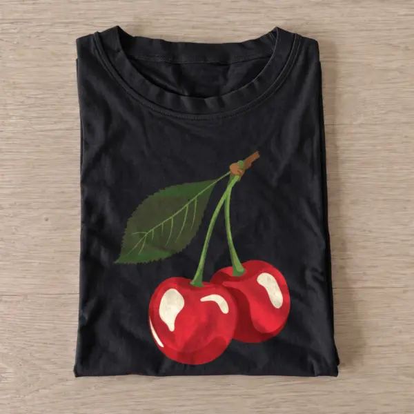 Cherry leaf pair t shirt black20cherry leaf pair.webp