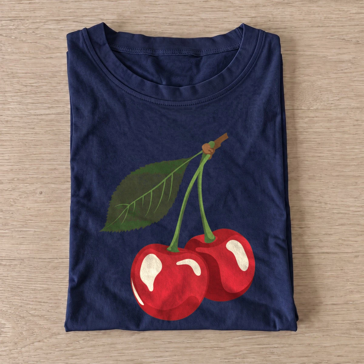 Cherry leaf pair t shirt navy20cherry leaf pair.webp