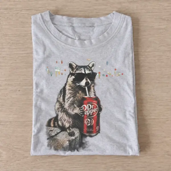 Cherry soda raccoon t shirt gray20cherry soda raccoon.webp