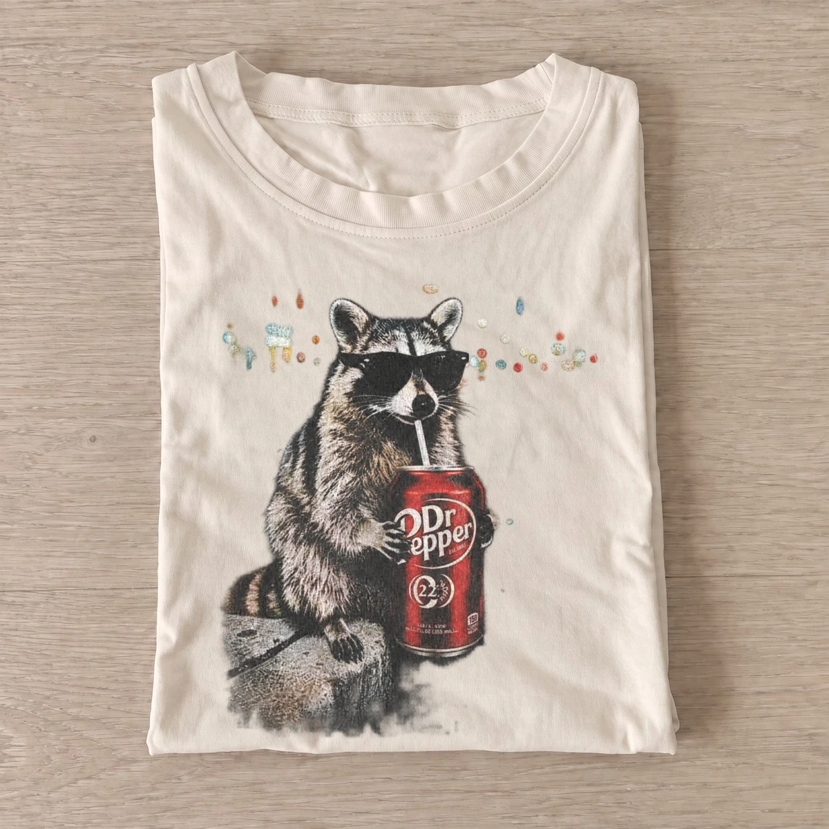 Cherry soda raccoon t shirt sand20cherry soda raccoon.webp