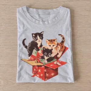 Christmas gift kittens t shirt gray20christmas gift kittens.webp