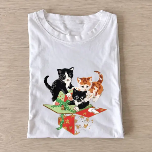 Christmas gift kittens t shirt white20christmas gift kittens.webp