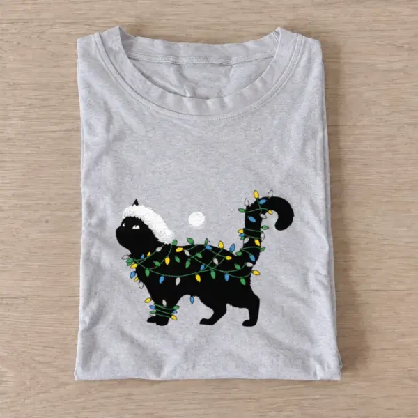 Christmas lights cat t shirt gray20christmas lights cat.webp