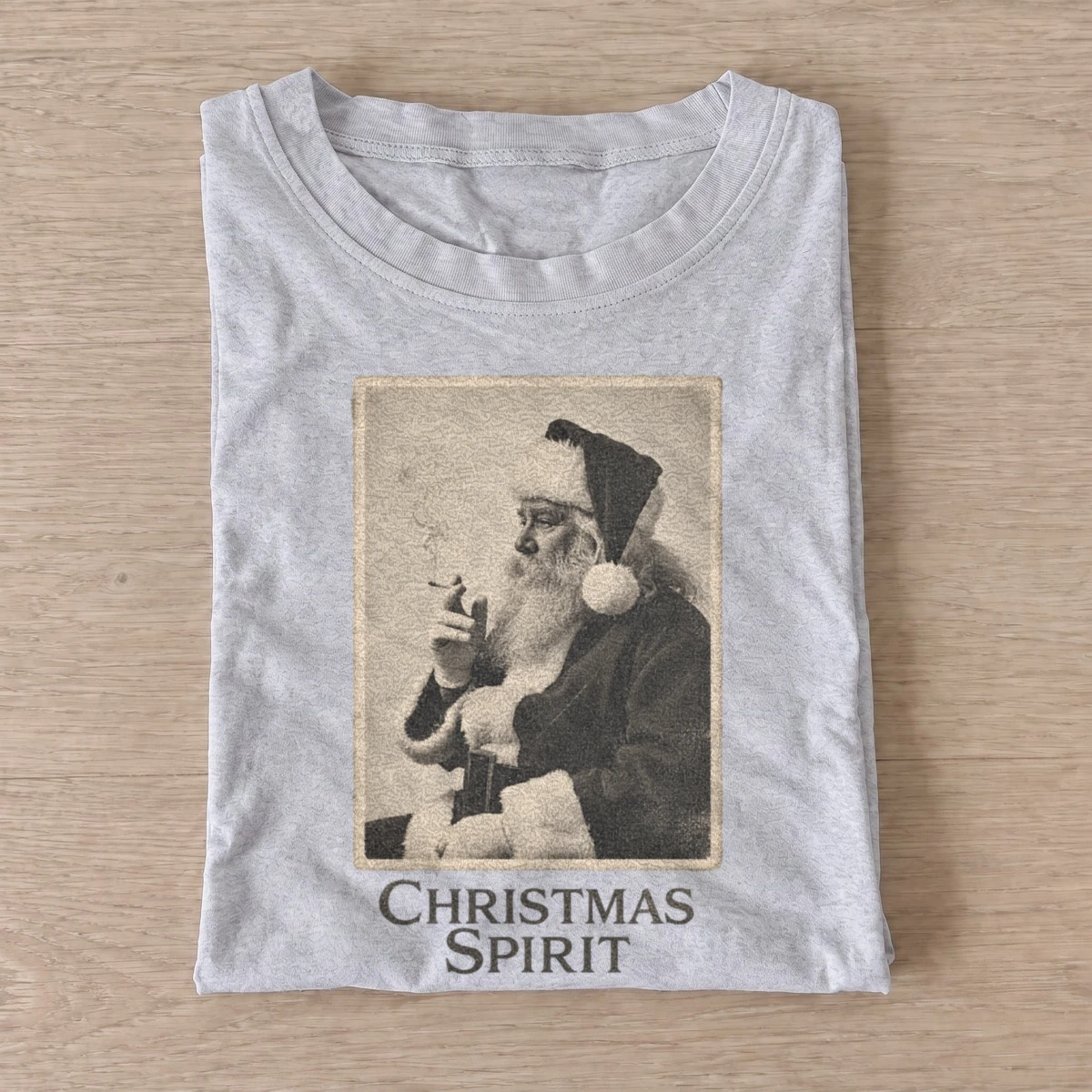 Christmas spirit santa portrait t shirt gray20christmas spirit portrait.webp