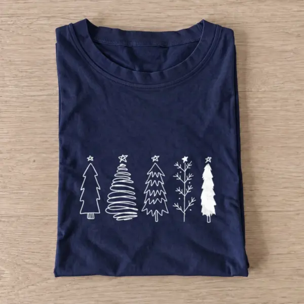 Christmas tree sketches t shirt navy20christmas tree sketches.webp