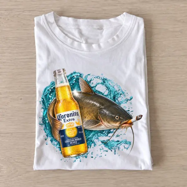 Cigar catfish lager t shirt white20cigar catfish lager.webp