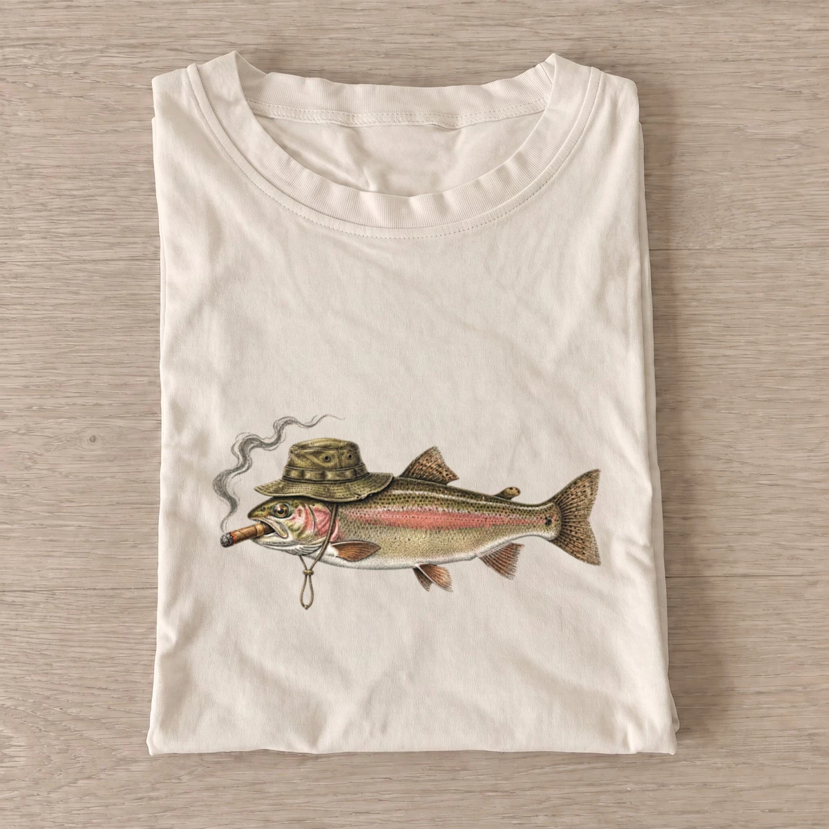 Cigar Trout Fishing T-Shirt — graphic design