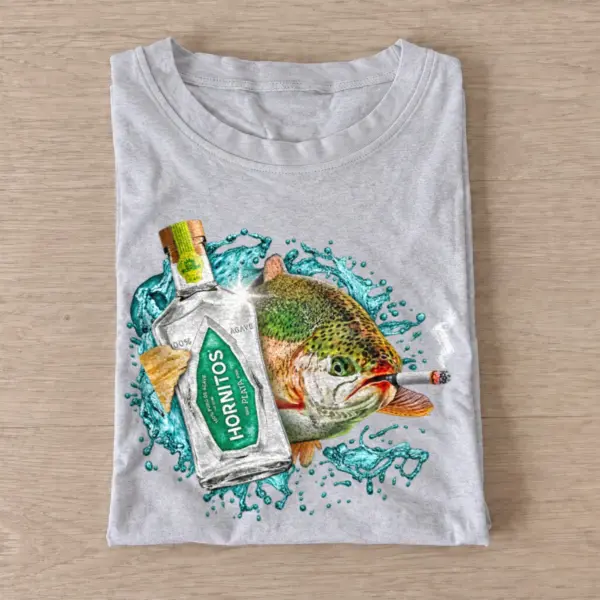 Cigar trout tequila t shirt gray20cigar trout tequila.webp