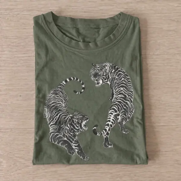 Circling ink tigers t shirt olive20circling ink tigers.webp