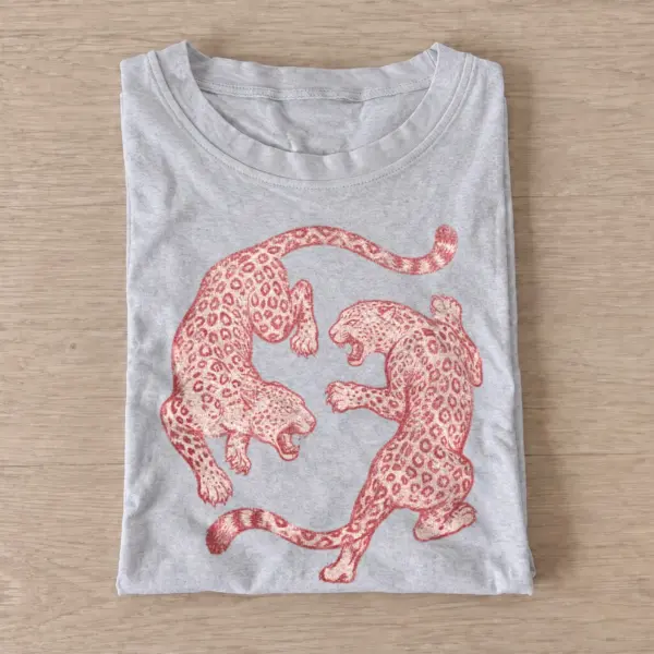 Circling pink leopards t shirt gray20circling pink leopards.webp