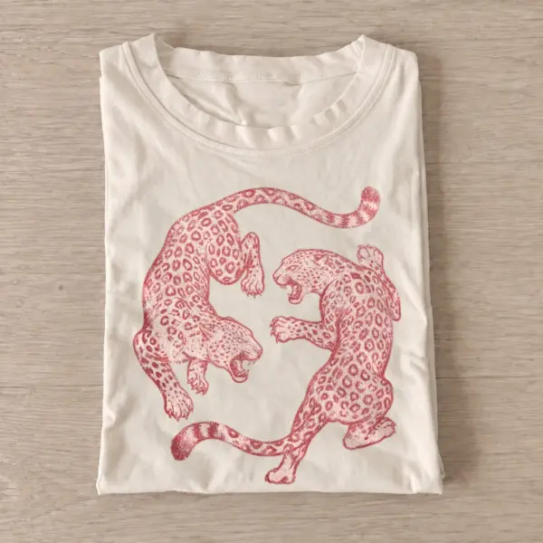 Circling pink leopards t shirt sand20circling pink leopards.webp