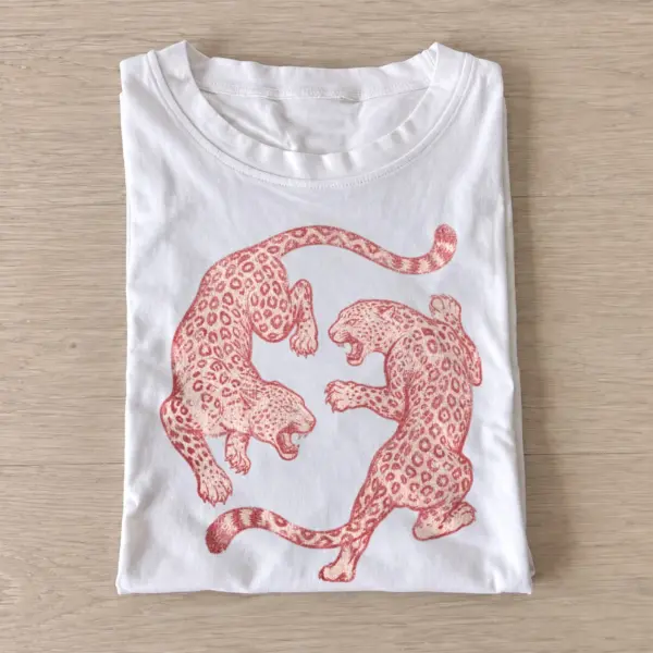 Circling pink leopards t shirt white20circling pink leopards.webp