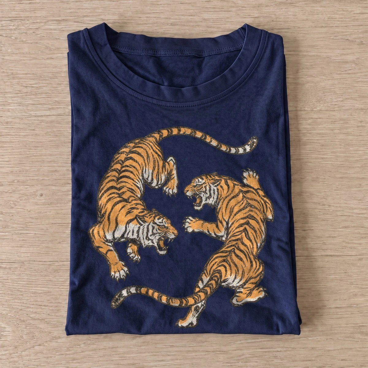 Circling tigers t shirt navy20circling tigers.webp