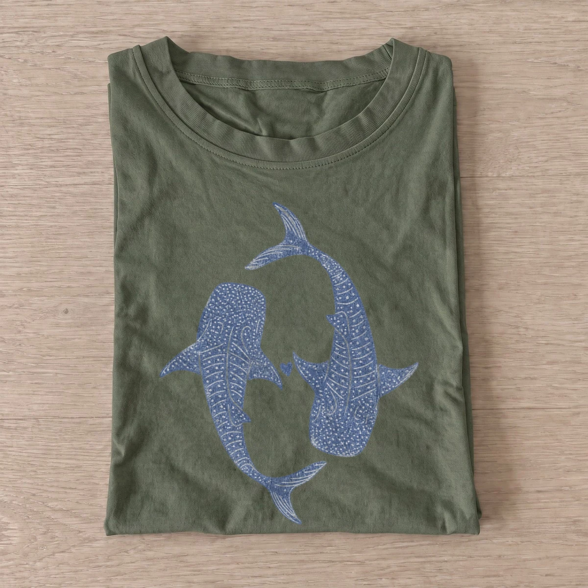 Circling whale sharks t shirt olive20circling whale sharks.webp
