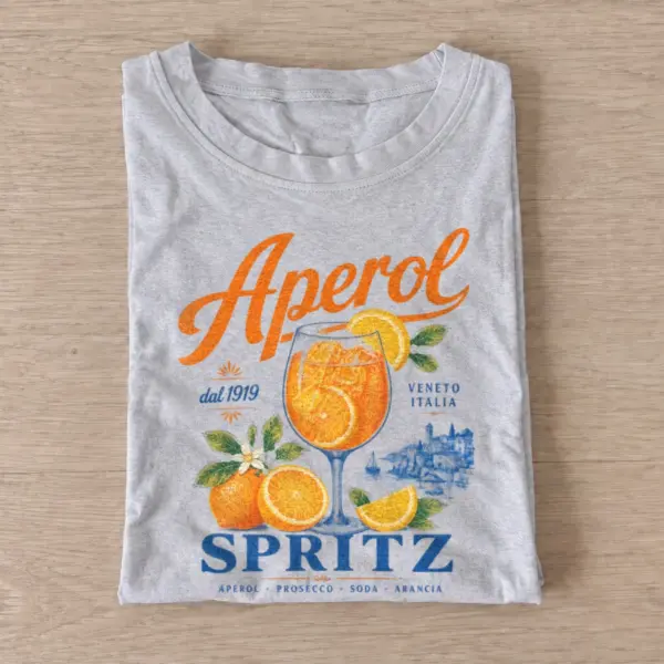 Citrus spritz cocktail graphic t shirt gray20citrus spritz.webp