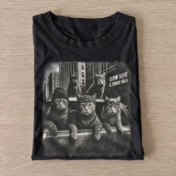 City cat crew graphic t shirt black20city cat crew.webp