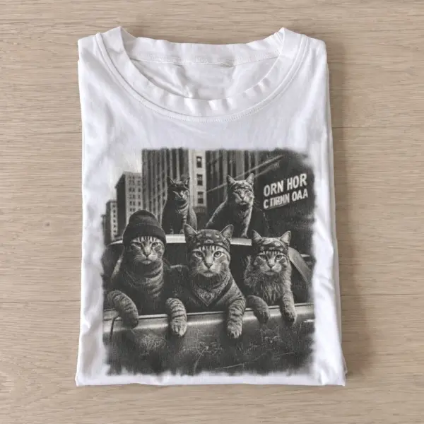 City cat crew graphic t shirt white20city cat crew.webp