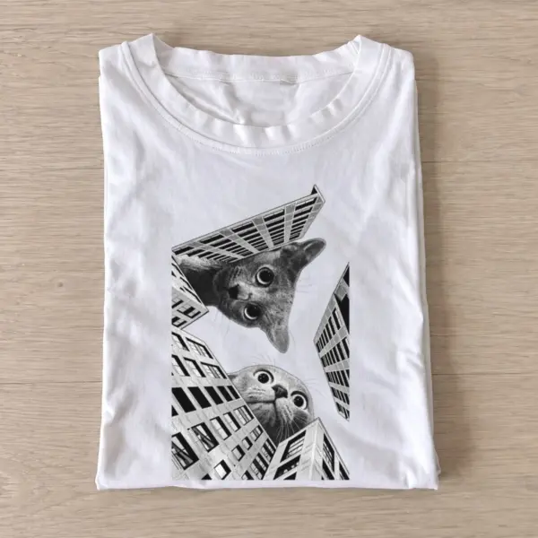 City cat watch t shirt white20city cat watch.webp