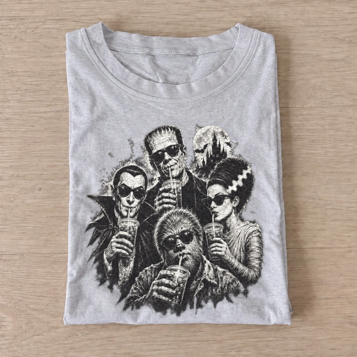 Classic monster drink party t shirt gray20monster drink party.webp