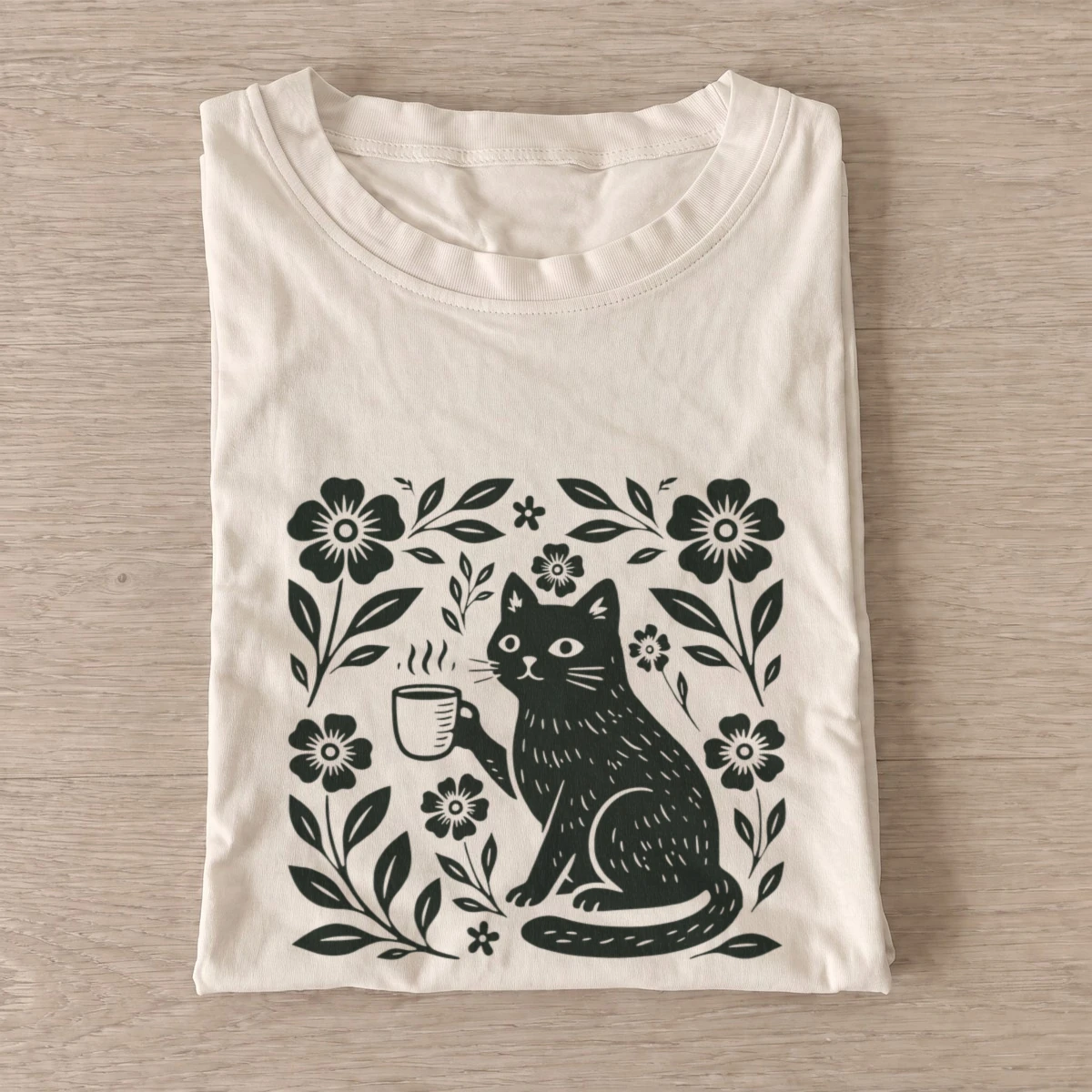 Coffee garden cat t shirt sand20coffee garden cat.webp