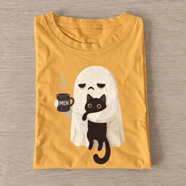 Coffee ghost cat t shirt gold20coffee ghost cat.webp