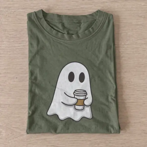 Coffee ghost t shirt olive20coffee ghost.webp