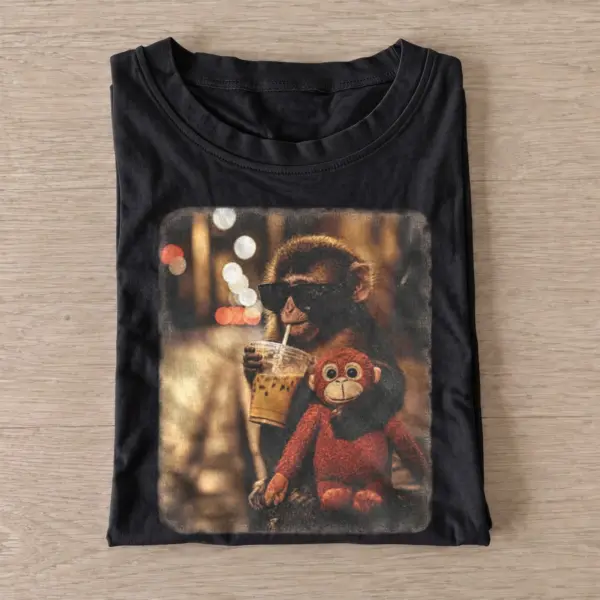 Coffee monkey companion t shirt black20coffee monkey companion.webp