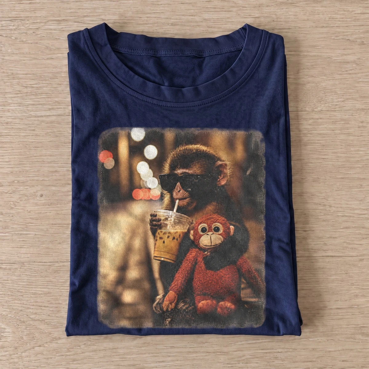 Coffee monkey companion t shirt navy20coffee monkey companion.webp