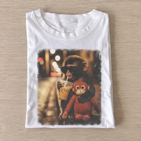 Coffee monkey companion t shirt white20coffee monkey companion.webp