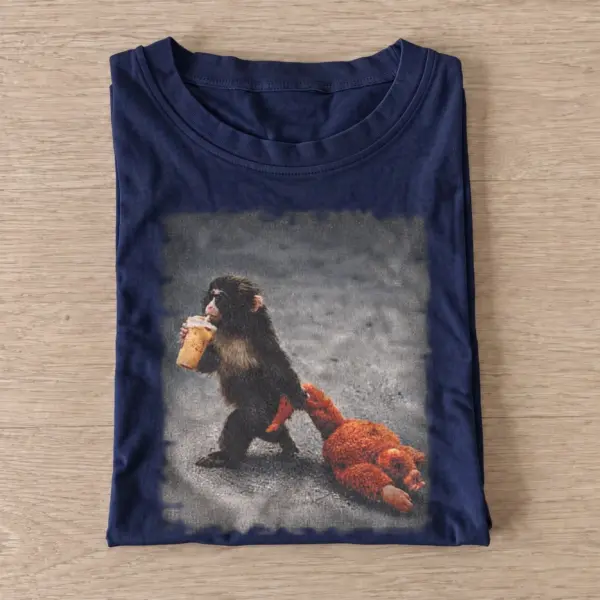 Coffee monkey stroll t shirt navy20coffee monkey stroll.webp