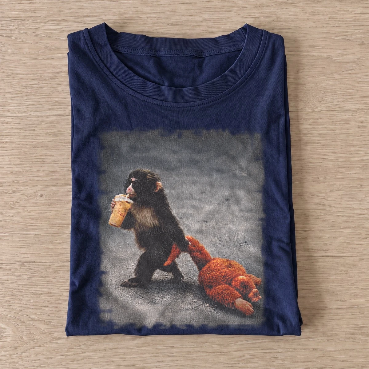 Coffee monkey stroll t shirt navy20coffee monkey stroll.webp