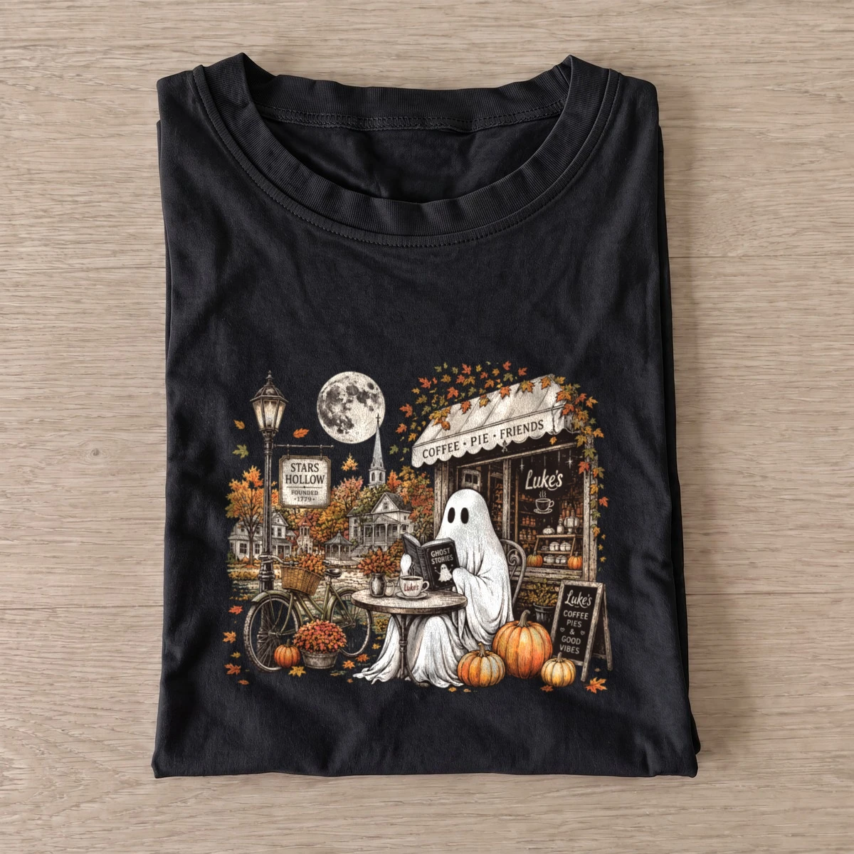Coffee shop ghost t shirt black20coffee shop ghost.webp