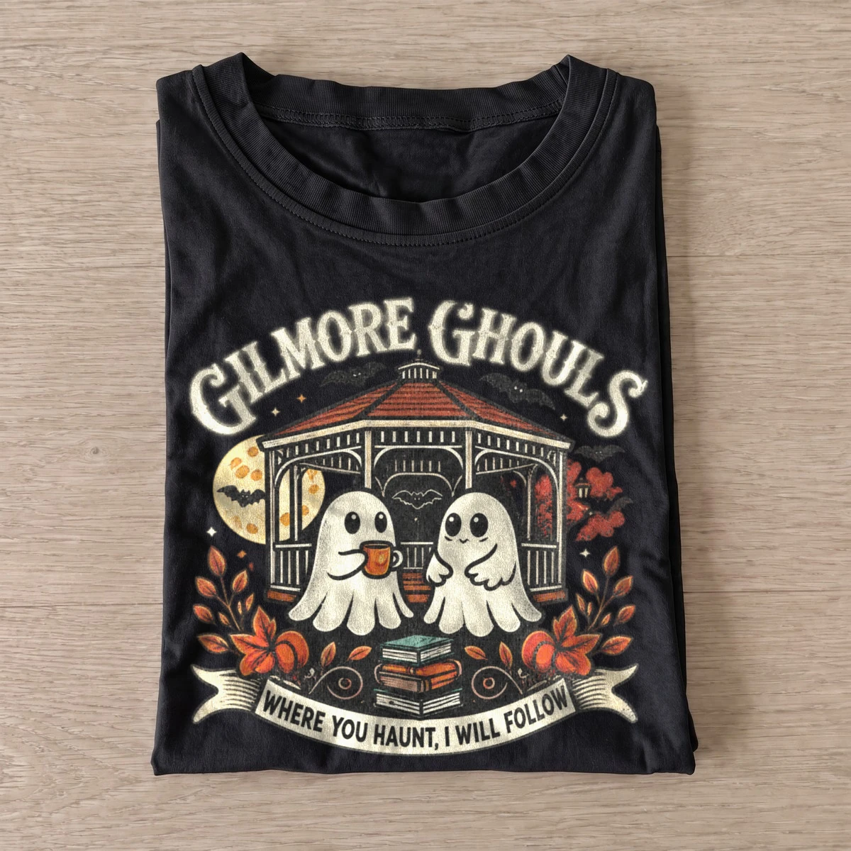 Coffee town ghouls graphic t shirt black20coffee town ghouls.webp