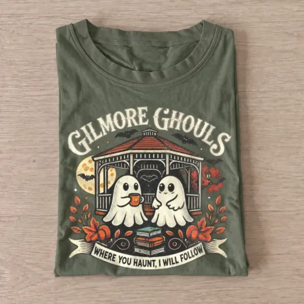 Coffee town ghouls graphic t shirt olive20coffee town ghouls.webp