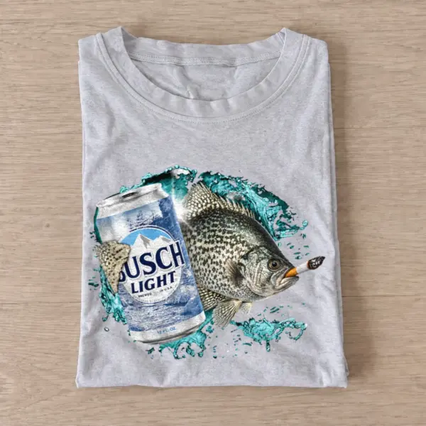 Cold Beer Crappie Fishing T-Shirt — graphic design