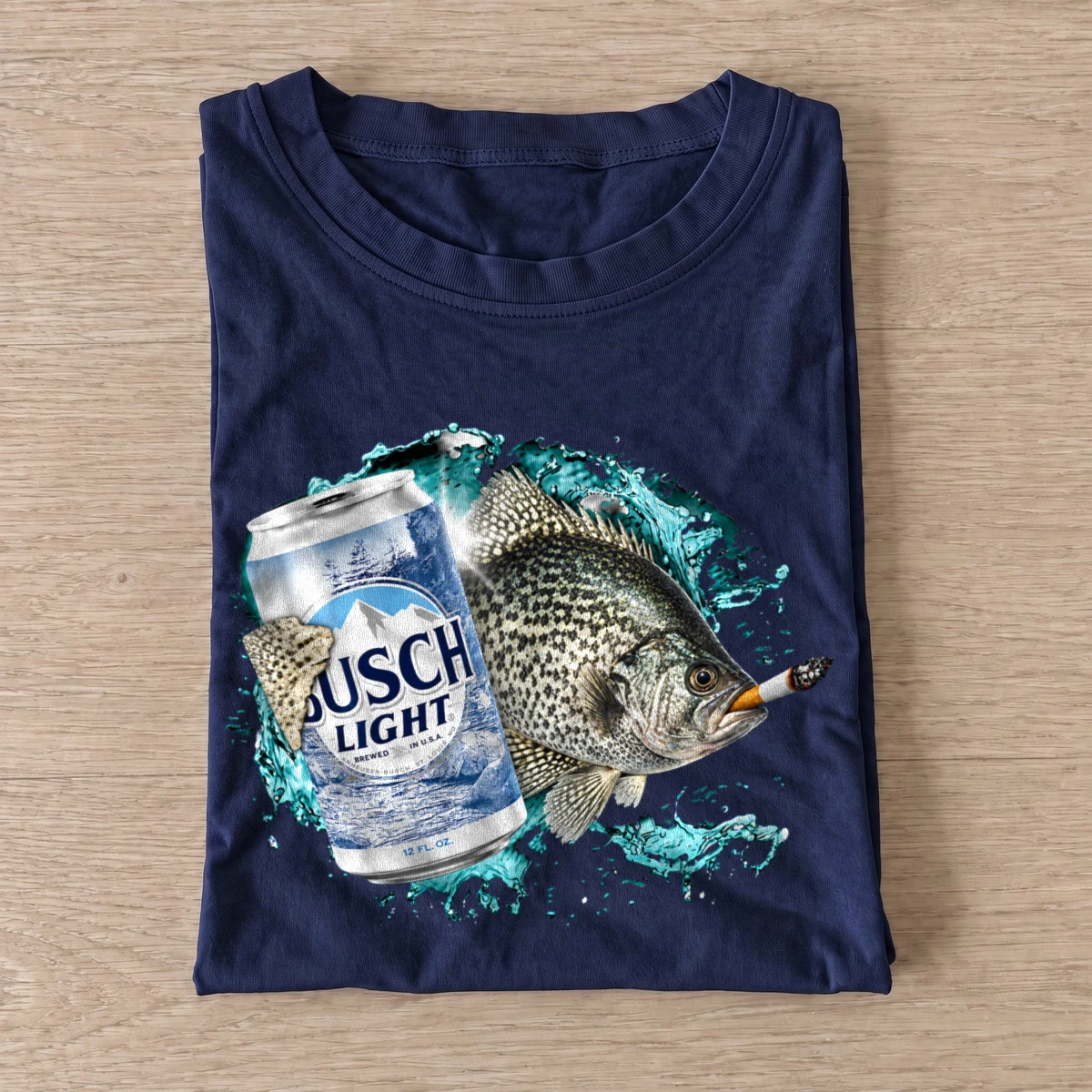 Cold beer crappie t shirt navy20cold20beer20crappie.webp