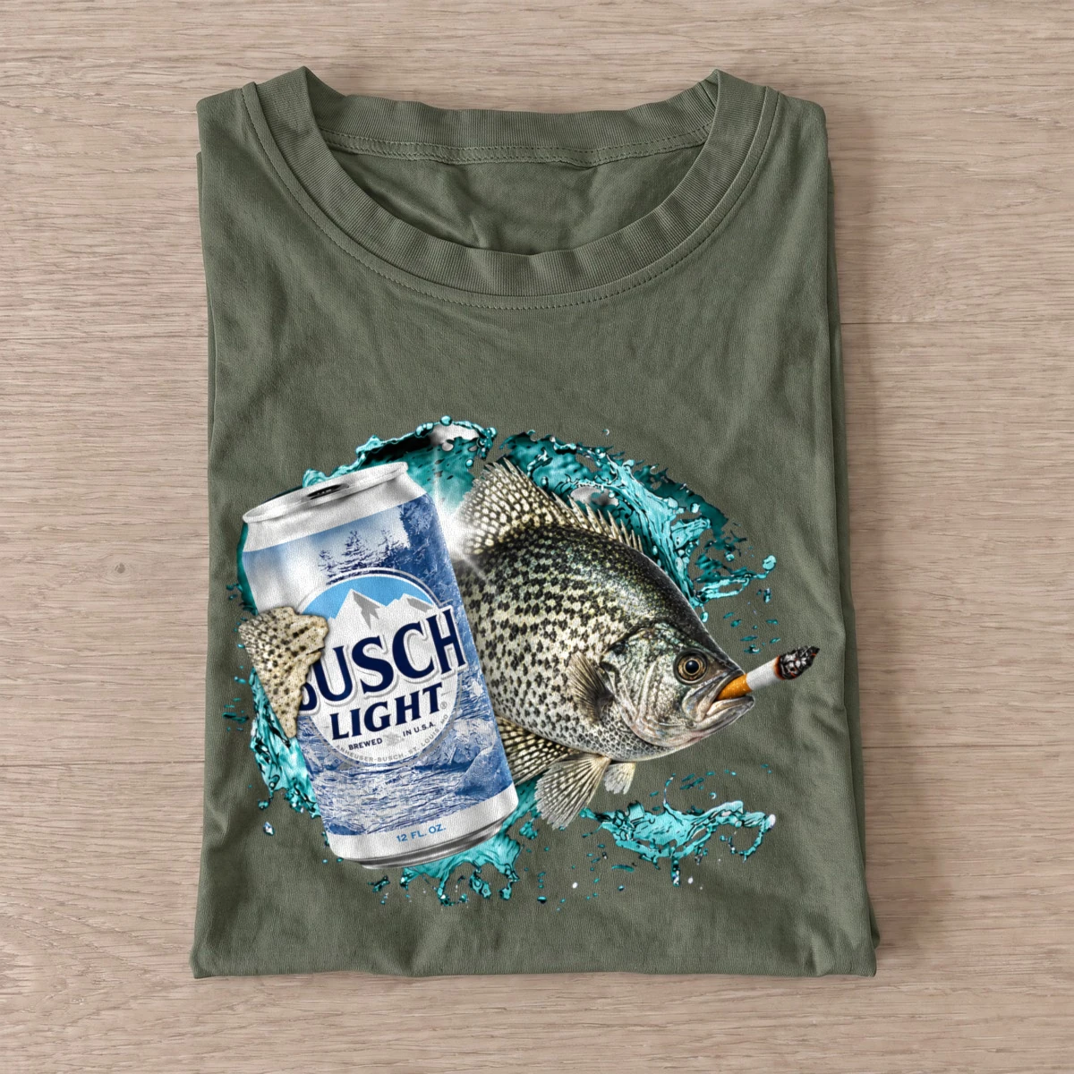 Cold beer crappie t shirt olive20cold20beer20crappie.webp