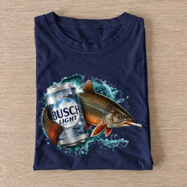 Cold Light Brook Trout Smoke Fishing T-Shirt — graphic design