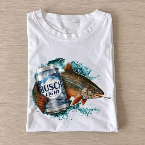 Cold light brook trout smoke t shirt white20cold20light20brook20trout20smoke.webp