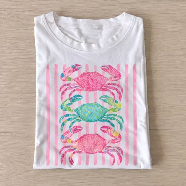 Colorful crab stack t shirt white20colorful crab stack.webp