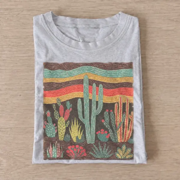 Colorful desert cacti t shirt gray20colorful desert cacti.webp