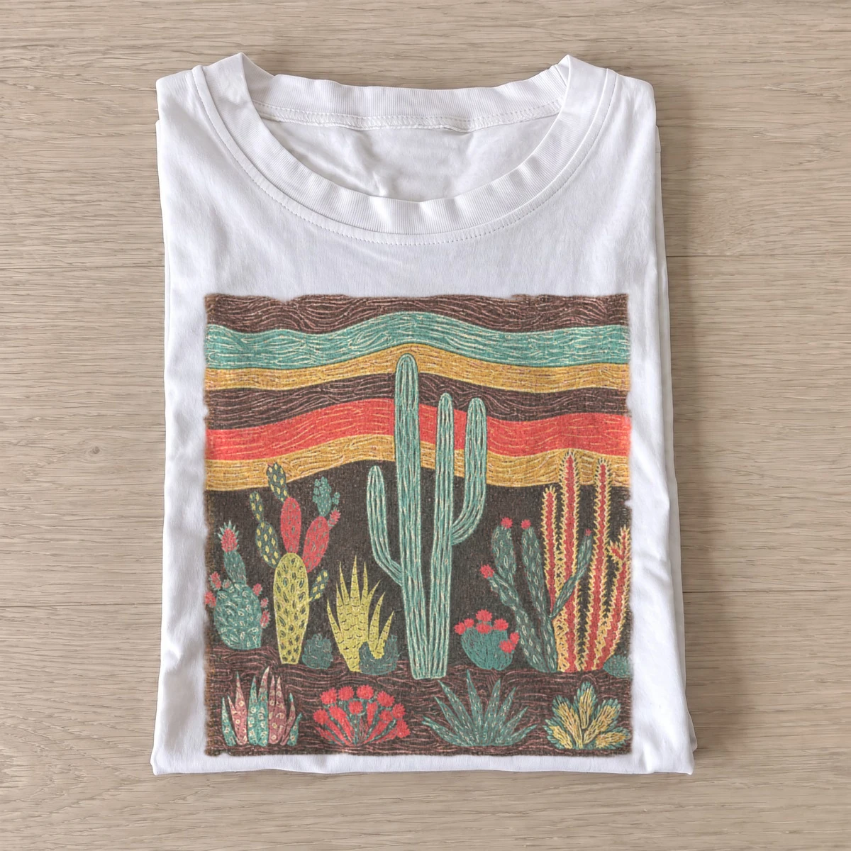 Colorful desert cacti t shirt white20colorful desert cacti.webp