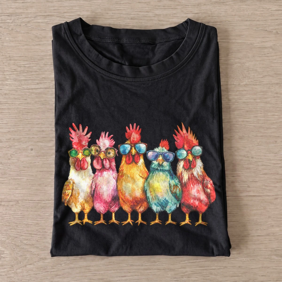 Colorful rooster club graphic t shirt black20colorful rooster club.webp