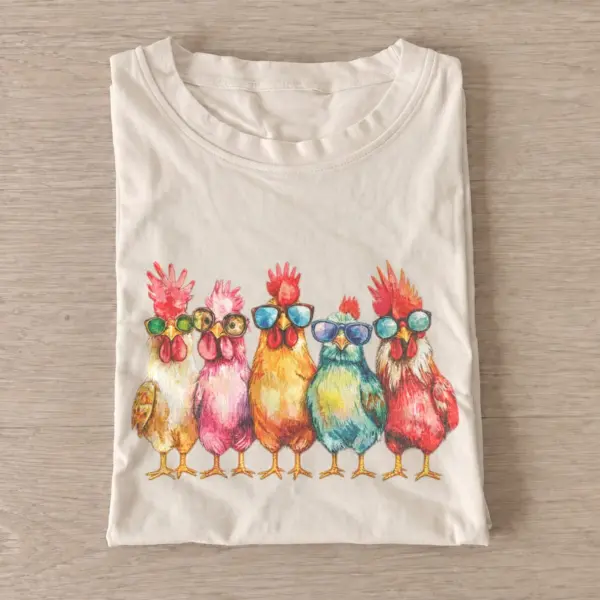 Colorful rooster club graphic t shirt sand20colorful rooster club.webp