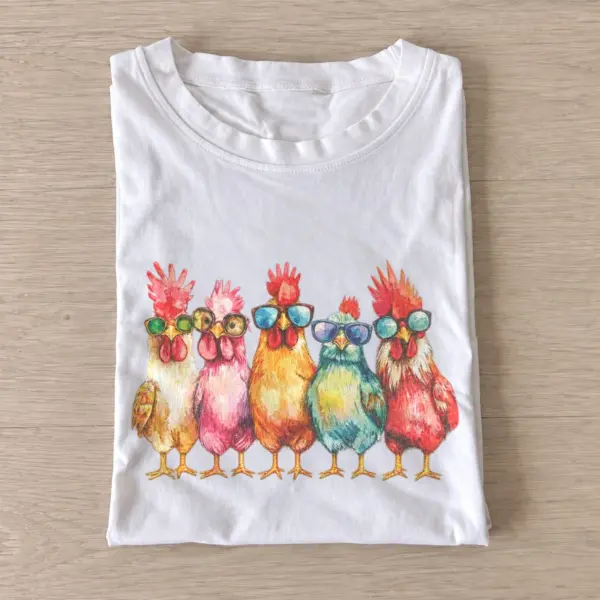 Colorful rooster club graphic t shirt white20colorful rooster club.webp