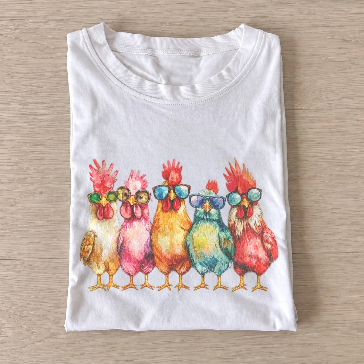Colorful rooster club graphic t shirt white20colorful rooster club.webp