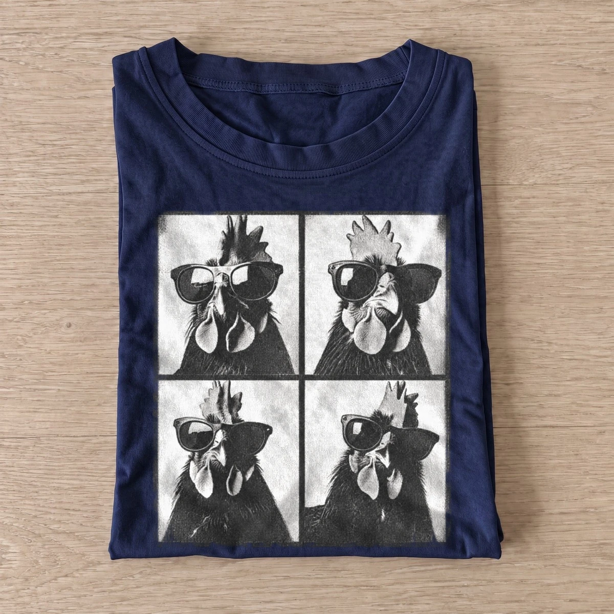 Cool rooster sunglasses photobooth t shirt navy20cool rooster photobooth.webp